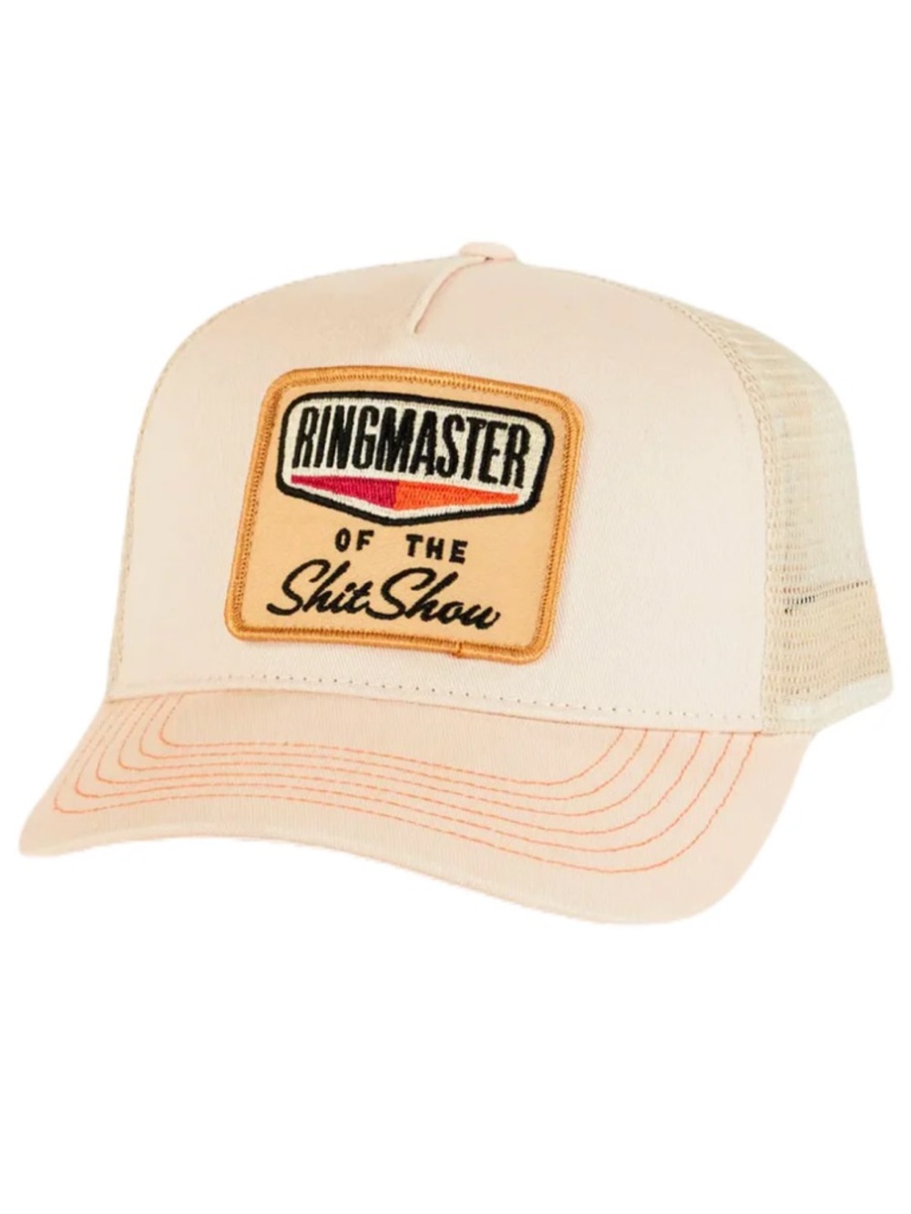 Blue Q Cream Ringmaster Patch Trucker Hat